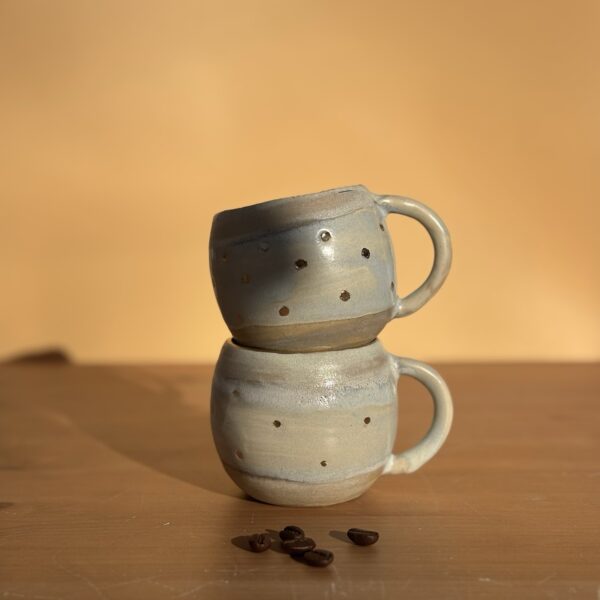 Espressotasse / Beige / Golddetails – Bild 2